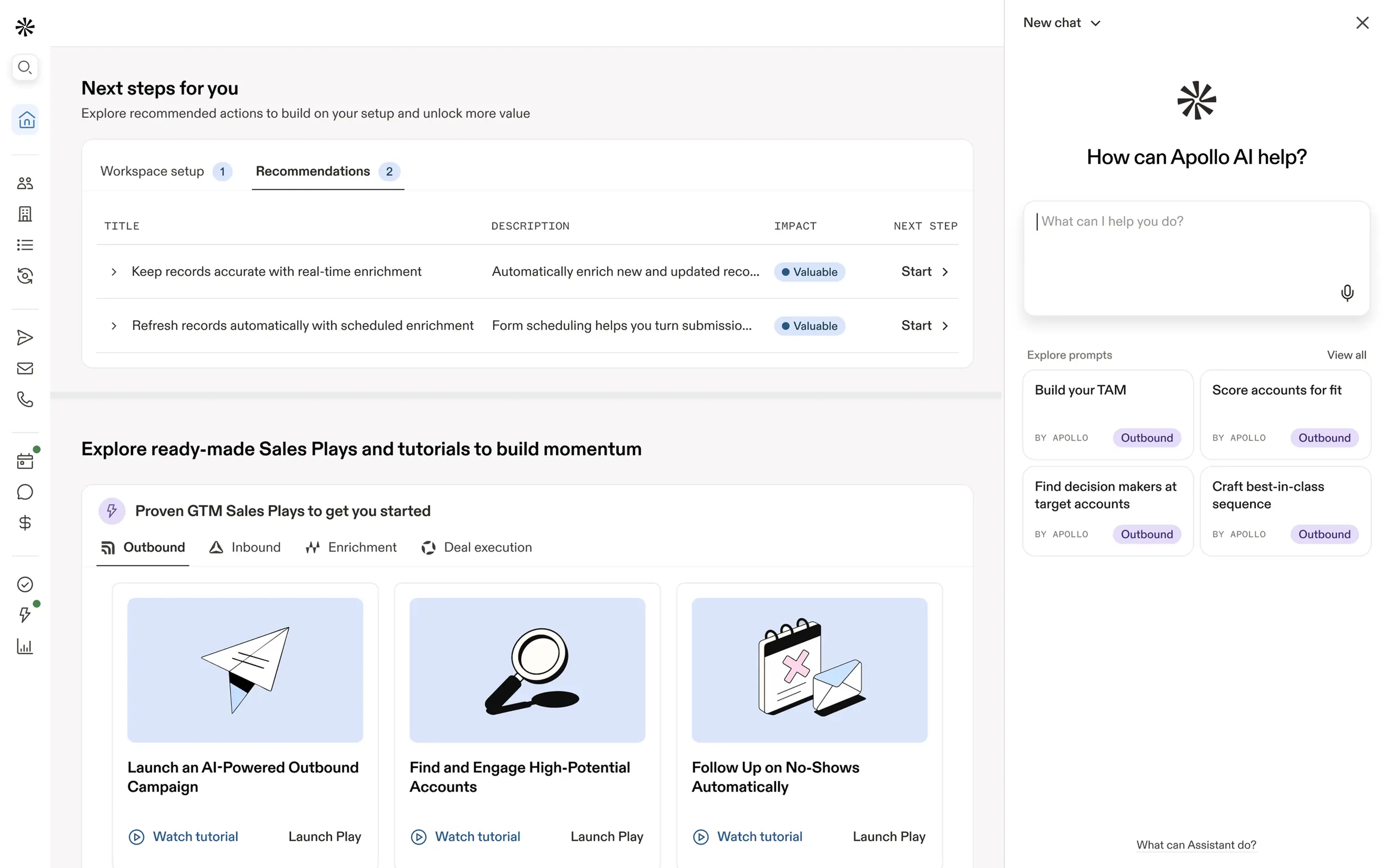 Blurred preview of the Apollo.io sales platform homepage